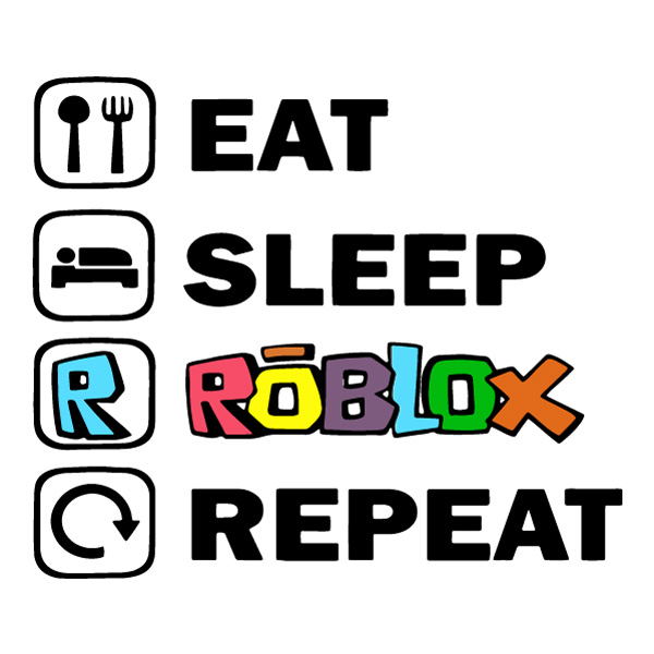 Eat Sleep Roblox Repeat Gamer Quote Flat Design Vector PNG Download - Free Cartoon Vector PNG SVG AI EPS Download
