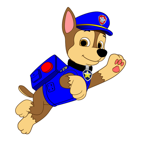 Jumping Chase PAW Patrol Full Body Vector PNG Download - Free Cartoon Vector PNG SVG AI EPS Download