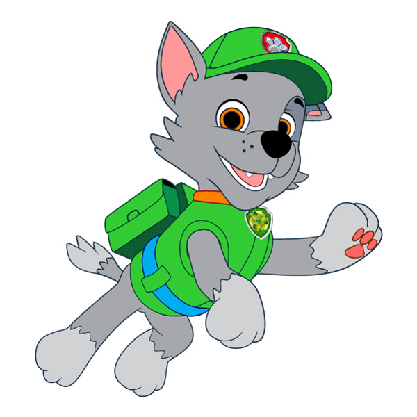 Jumping Rocky PAW Patrol Full Body Vector PNG Download - Free Cartoon Vector PNG SVG AI EPS Download