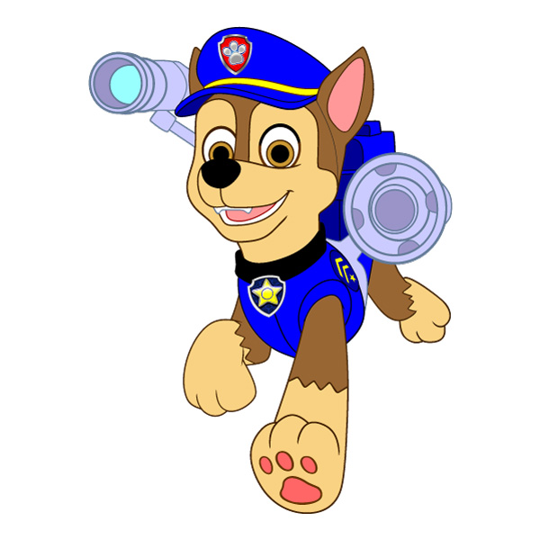Running Chase PAW Patrol Full Body Vector PNG Download - Free Cartoon Vector PNG SVG AI EPS Download