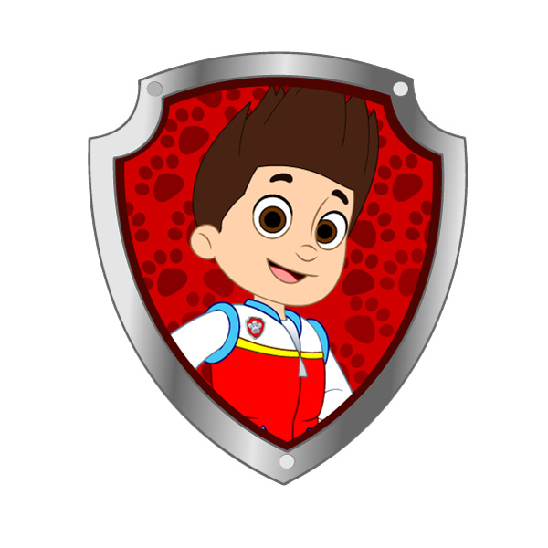 Ryder PAW Patrol Shield Badge Mascot Vector PNG Download - Free Cartoon Vector PNG SVG AI EPS Download