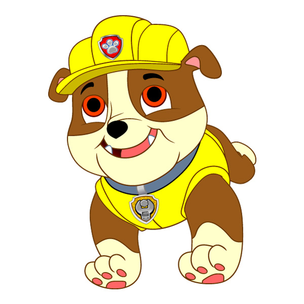 Standing Rubble PAW Patrol Full Body Vector PNG Download - Free Cartoon Vector PNG SVG AI EPS Download