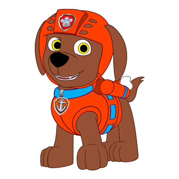 Standing Zuma PAW Patrol Full Body Vector PNG Download - Free Cartoon Vector PNG SVG AI EPS Download