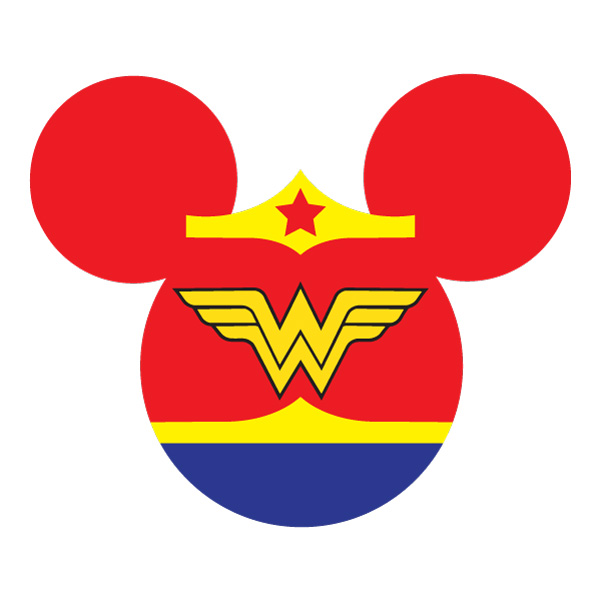 Wonder Woman Mickey Mouse Head Silhouette Flat Design Vector PNG Download - Free Cartoon Vector PNG SVG AI EPS Download