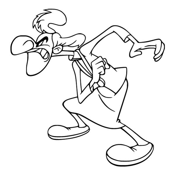 Angry Ms. Meany Woody Woodpecker Line Art Vector PNG Download - Free Cartoon Vector PNG SVG AI EPS Download