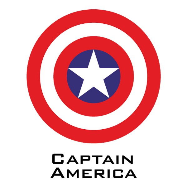 Captain America Shield Flat Design Logo Vector PNG Download - Free Cartoon Vector PNG SVG AI EPS Download