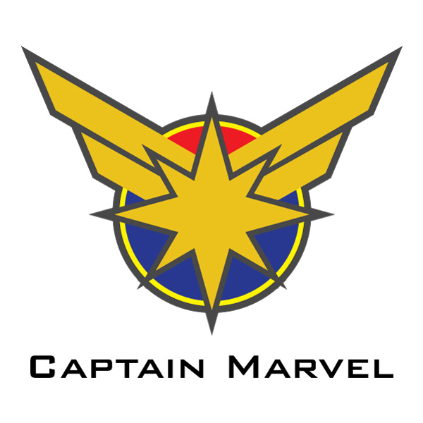 Captain Marvel Logo Star Emblem Flat Vector SVG PNG Download - Free Cartoon Vector PNG SVG AI EPS Download