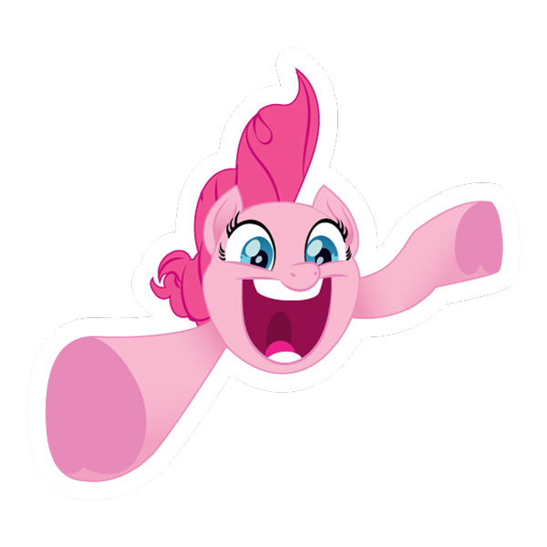 Excited Pinkie Pie My Little Pony Sticker Style Vector PNG Download - Free Cartoon Vector PNG SVG AI EPS Download