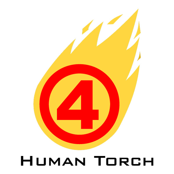 Flaming Human Torch Fantastic Four Logo Vector Clipart Download - Free Cartoon Vector PNG SVG AI EPS Download