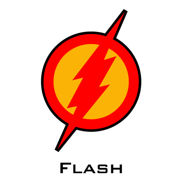 Flash Logo Superhero Emblem Flat Vector PNG SVG Download - Free Cartoon Vector PNG SVG AI EPS Download