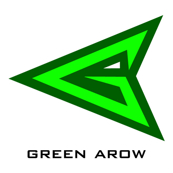 Green Arrow Logo Flat Geometric Superhero Vector PNG Download - Free Cartoon Vector PNG SVG AI EPS Download