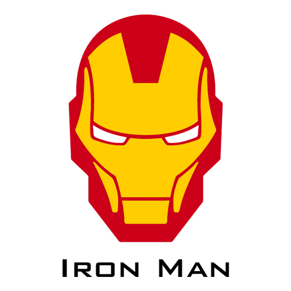 Iron Man Helmet Front Facing Flat Design Vector AI EPS SVG PNG - Free Cartoon Vector PNG SVG AI EPS Download