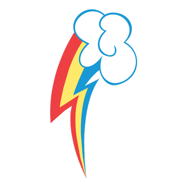 Rainbow Dash Cutie Mark Flat Style Vector PNG Download - Free Cartoon Vector PNG SVG AI EPS Download