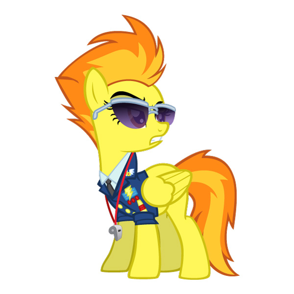 Standing Spitfire Wonderbolt Captain My Little Pony Full Body Vector PNG - Premium Cartoon Vector PNG SVG AI EPS Download