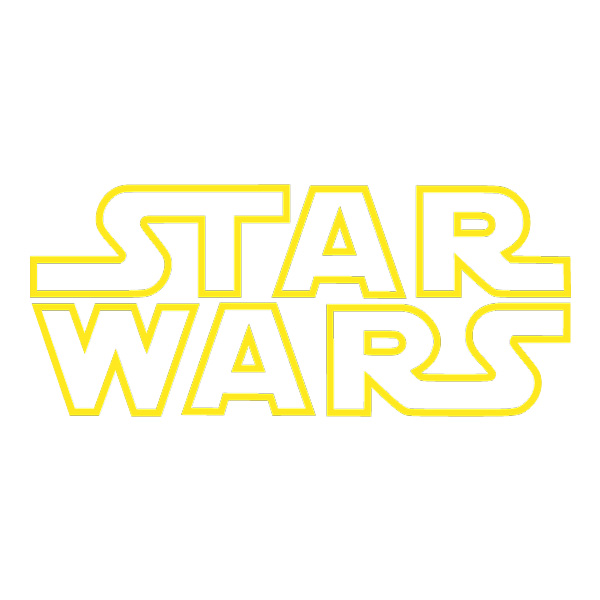 Yellow Star Wars Logo Outline Vector SVG PNG Download - Free Cartoon Vector PNG SVG AI EPS Download
